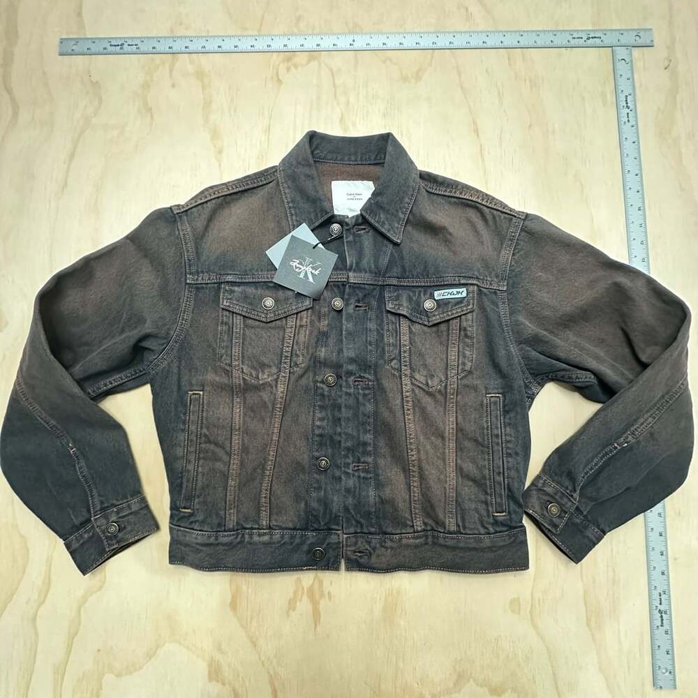 Calvin Klein JUNG KOOK Denim Dusk Jacket Brown New With Tags size XXS read!!
